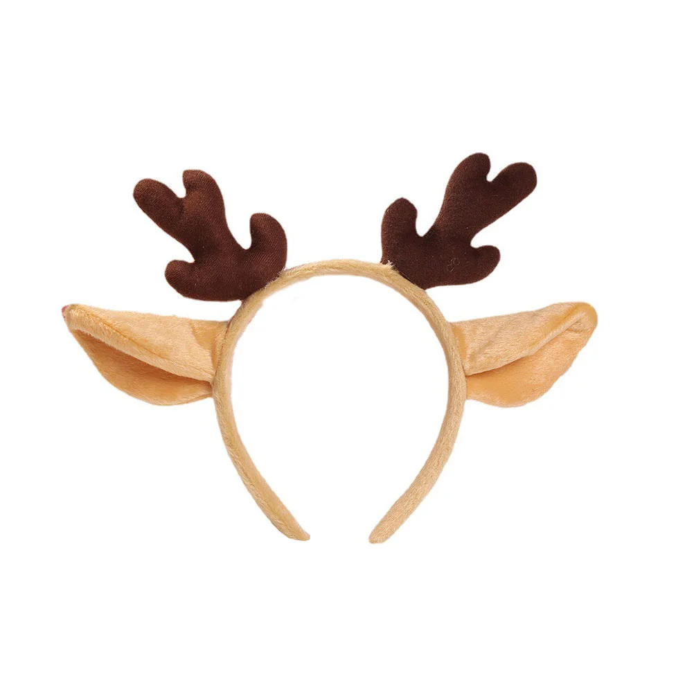 

Headband Christmas Antler Hair Deer Reindeer Headbands Xmas Party Antlers Hoops Costume Headwear Horn Hairband Head Plush Hoop