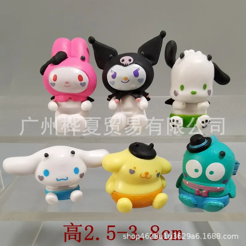 

6 шт./компл. Cinnamoroll MyMelody Kuromi Pompompurin понравило Sanrio Плюшевые Милые Мультяшные материалы «сделай сам» аниме игрушка для девочки подарок