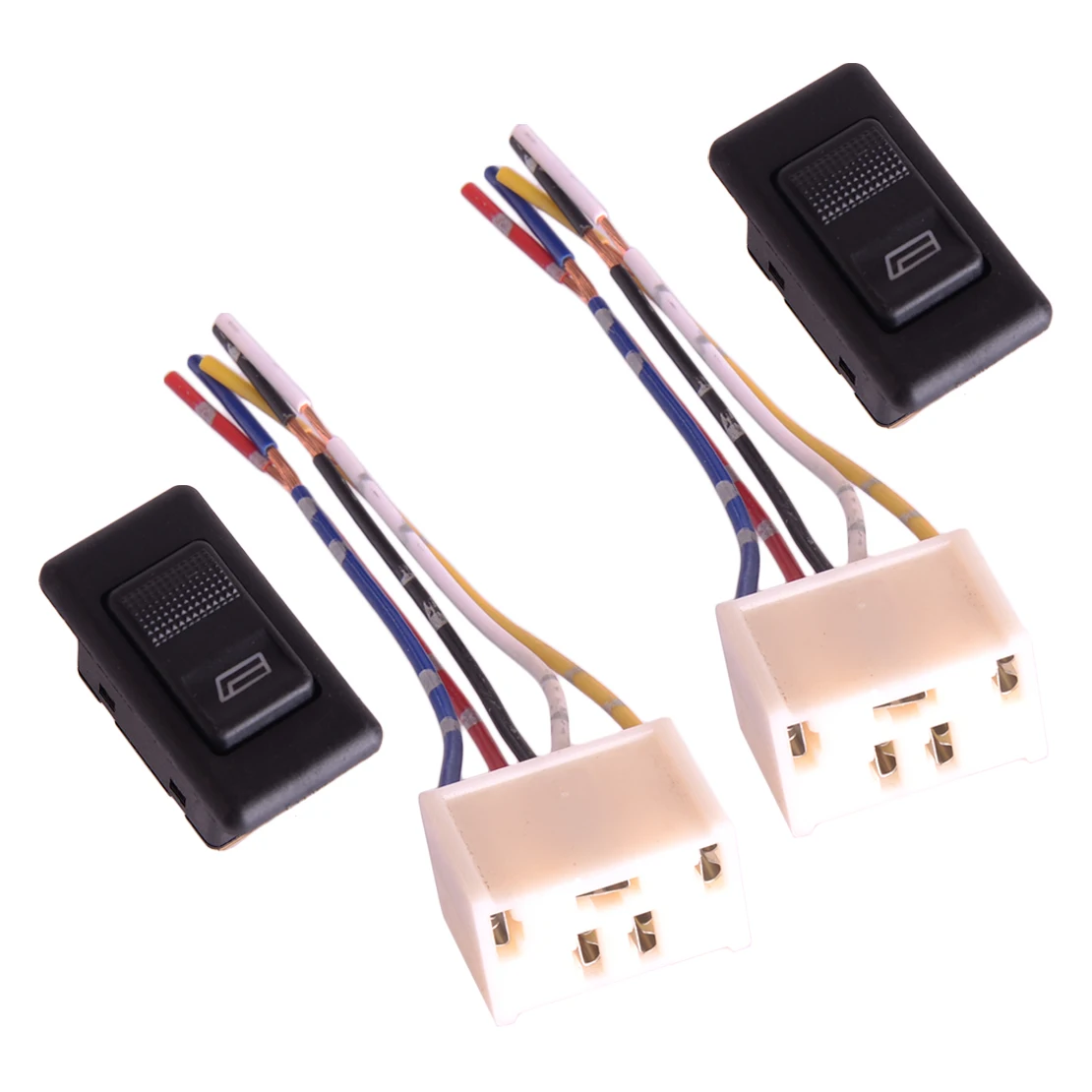 

4pcs/set 5 Pin Car Power Window Switch Socket Wiring Harness Pigtail Adapter DC 12V Universal Accessories New
