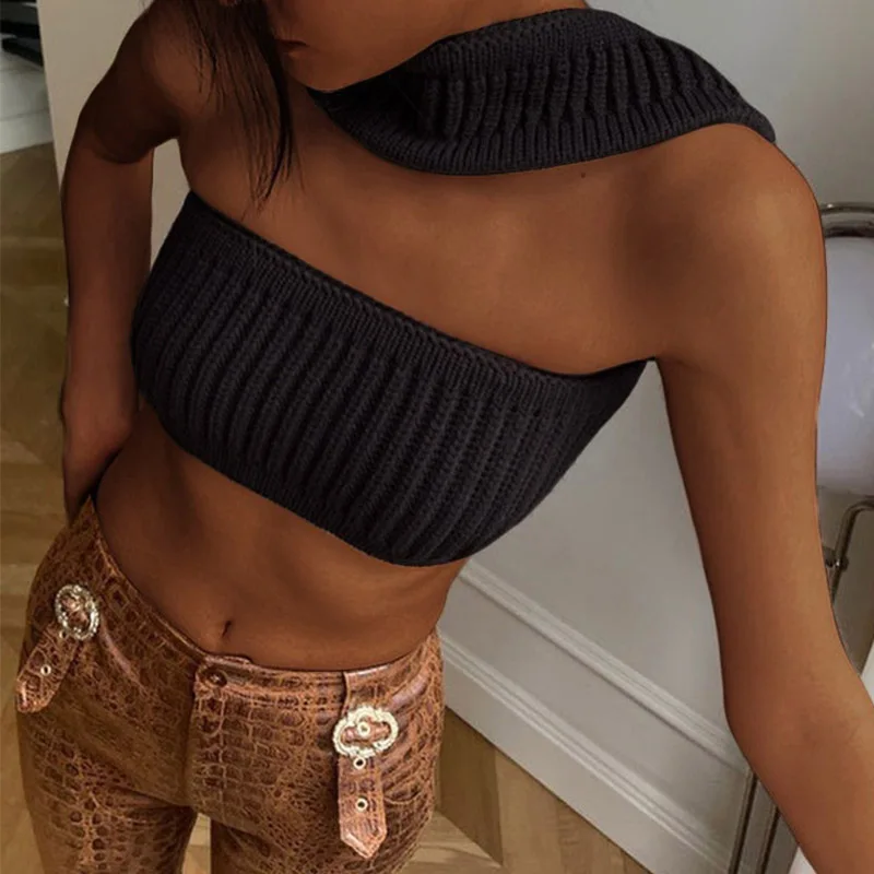 Трикотажные летние базовые рубашки укороченные топы синяя Повседневная Уличная