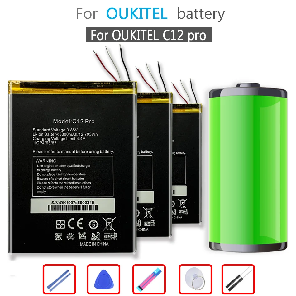 3300mAh Battery for OUKITEL C12 pro C12pro Mobile Phone