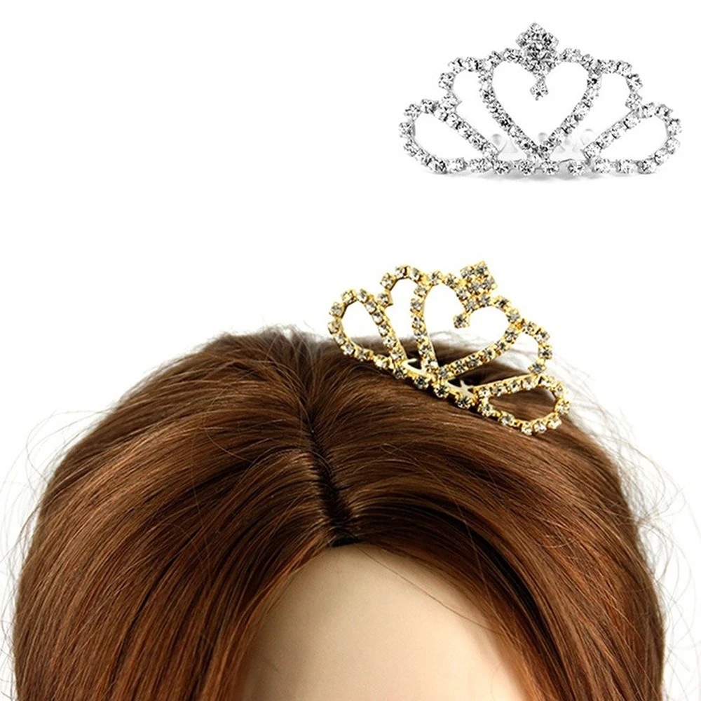 

Женская тиара с жемчужинами, свадебная тиара с зажимами, диадемы и сердечками для невесты