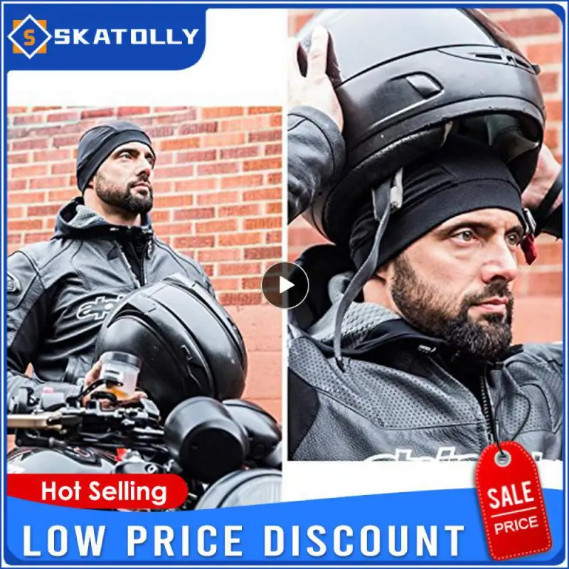 

1~10PCS Unisex For Helmet Motorcycle Bicycle Helmet Inner Cap Under Helmet Beanie Cap Coolmax Hat Quick Dry Breathable Hat