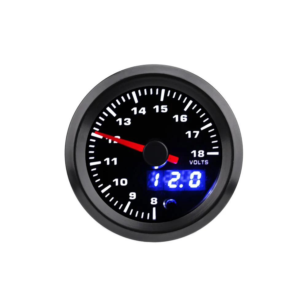 Автомобильный вольтметр измеритель напряжения с LED дисплеем 2 дюйма 52 мм 7 цветов