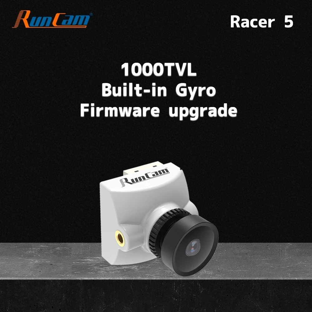 Камера для дрона RunCam Racer 5 White FPV, 1000TVL, встроенный гироскоп, экранное меню Квадрокоптер с камерой