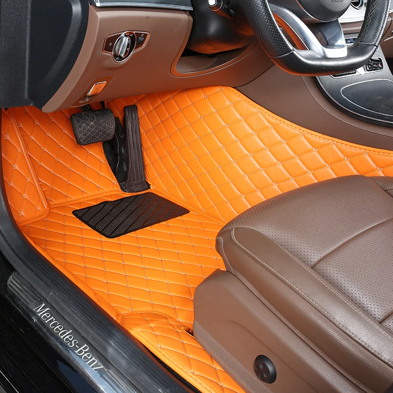 

1 PCS Custom Leather Car Floor Mats For Volkswagen VW Nivus 2018 2019 2020 2021 2022 Interior Accessories Carpets Rugs Foot Pads