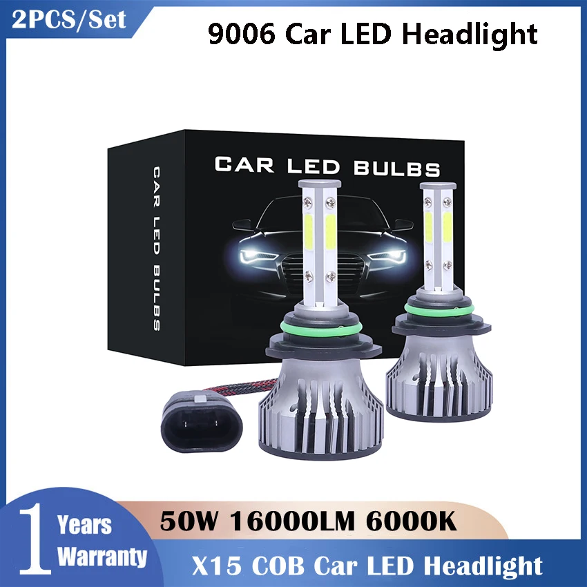 

9006 6000k светодиодсветодиодный лампы для передсветильник фар H7 H11 H1 H3 9005 9006 COB Автомобильные фары 50 Вт 9007 H13 светодиодный ная светильник льная л...