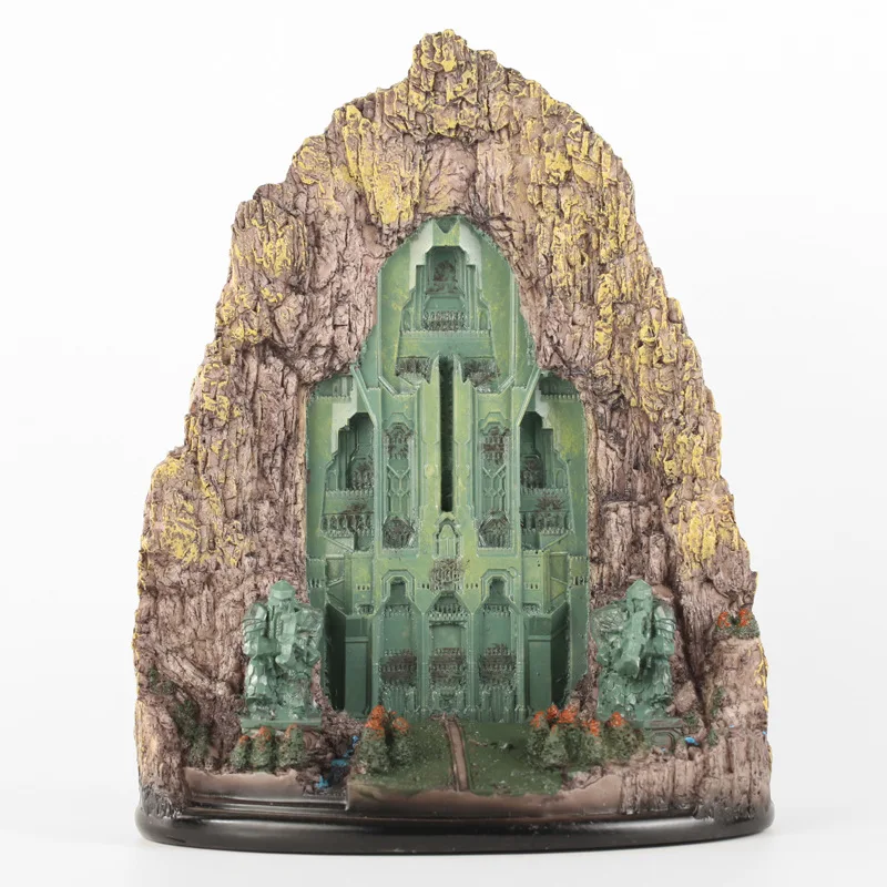 

27cm Erebor Lonely Mountain Door Resin Figure Dwarves Warrior Statue Toy Collection Model Desktop Decoration xmas gifts