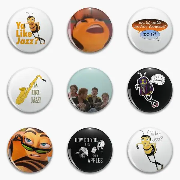 Ya Like Jazz Bee Movie Barry Benson Meme Proving Soft Button Pin Customizable Funny Decor Cartoon Gift Fashion Women Badge