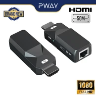 pway hdmi extender 1080p60hz extend audio video up to 50m over cat6 to rj45 long distance extension