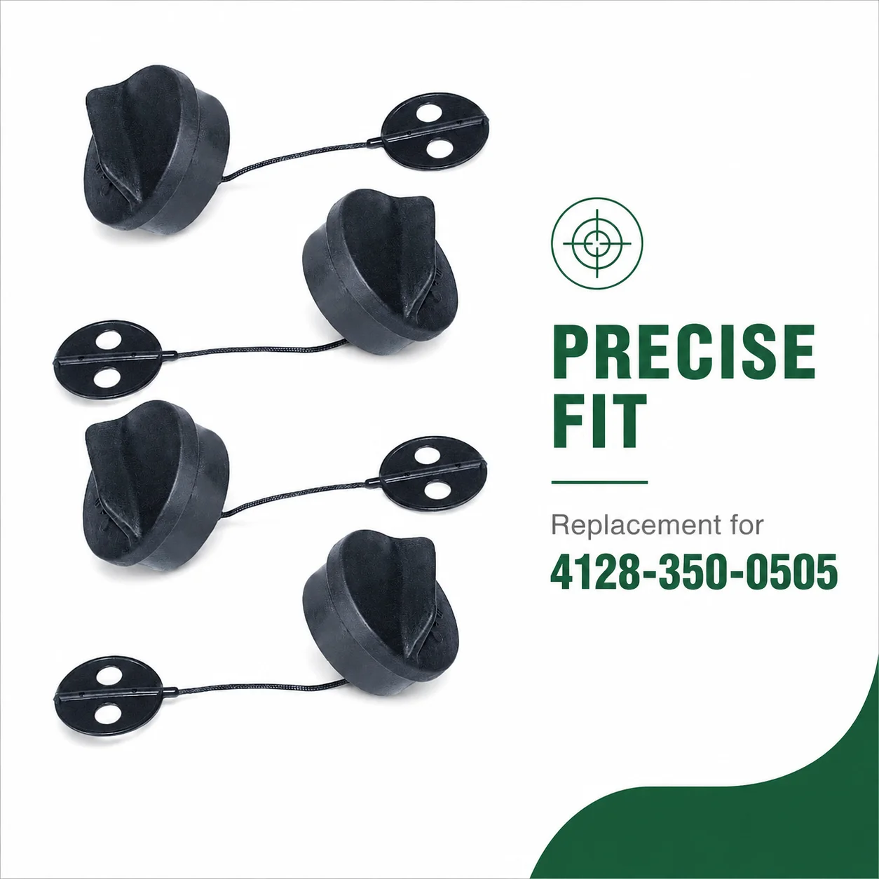Фото Комплект из 4 колпачков топливного бака для Stihl FS62, FS66, FS38Z, FS45, FS46, FS48, FS52, FS55, FS62R, FS66R, FS80R, замена 4128-350-0505, запчасти для триммеров №2