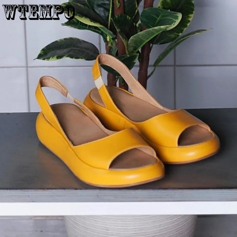 WTEMPO Flat Sandals Slippers Women's Casual Outdoor Fashion Beach Shoes Thick Sole Sandals Summer Open Toe Shoes Dropshipping