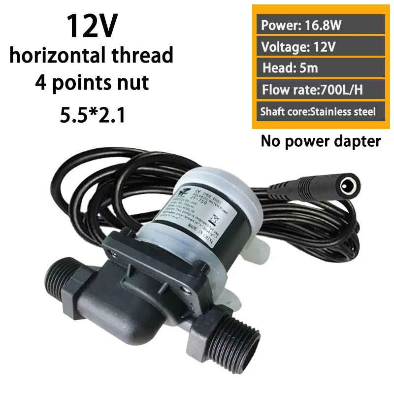 

Бустер водяной насос IP68 DC 12V 24V бесшумный 4 точки резьбовой водонагреватель Душ пол Отопление бустер насос Бесщеточный бесшумный