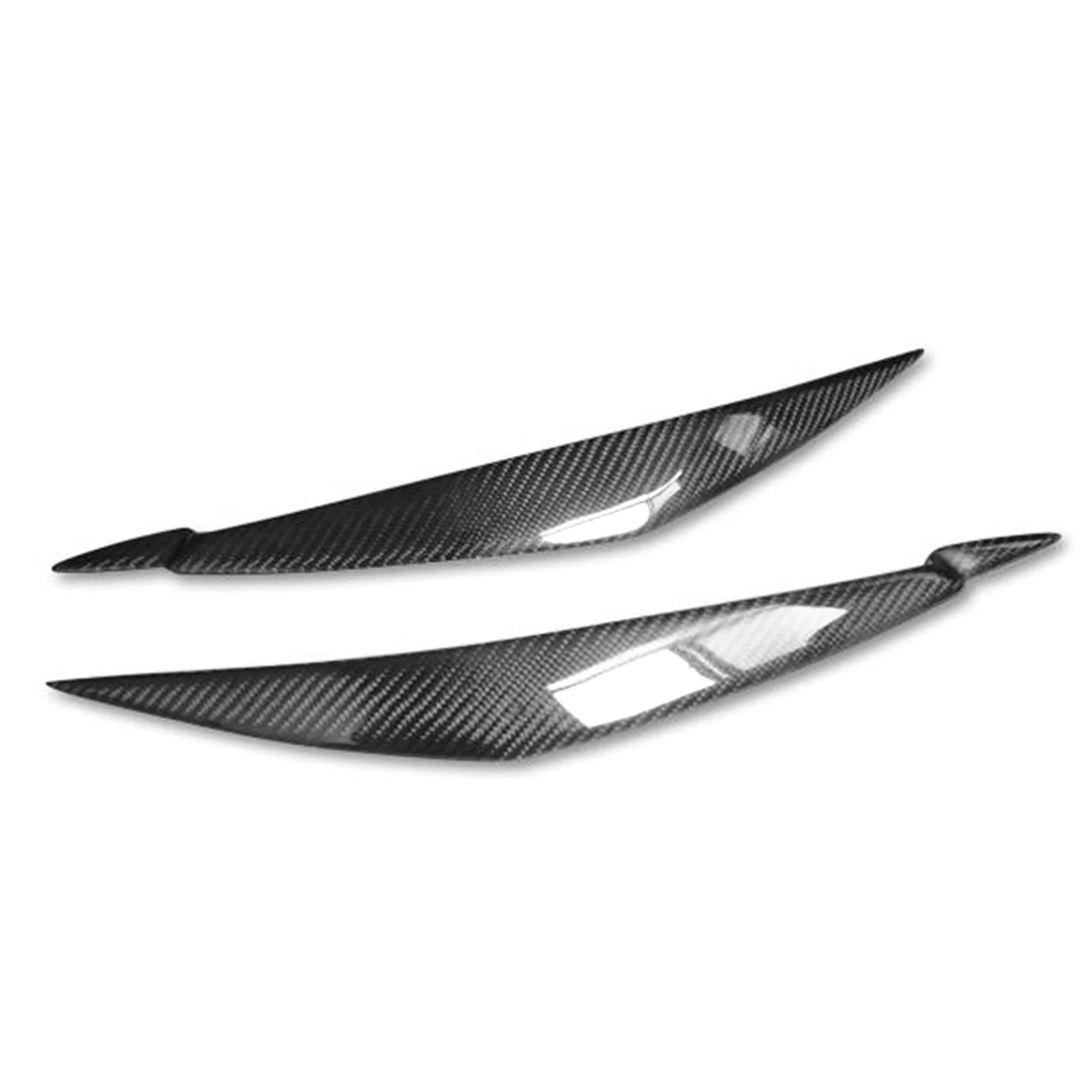 

Car Real Carbon Fiber Front Head Light Eyebrows Trim Cover Headlight Eyelid Accessories for-BMW E71 X6 X6M