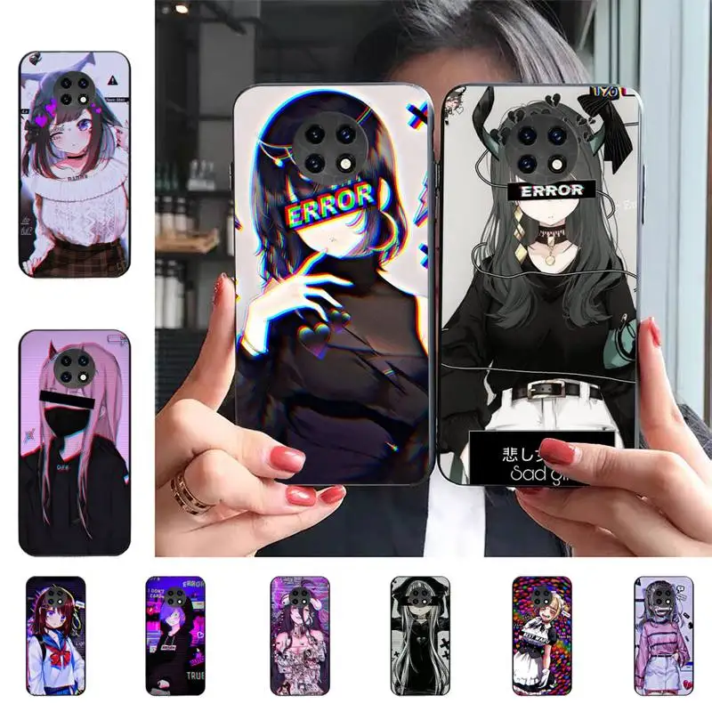 

Sad Girl Japanese Anime Phone Case for Samsung S20 lite S21 S10 S9 plus for Redmi Note8 9pro for Huawei Y6 cover