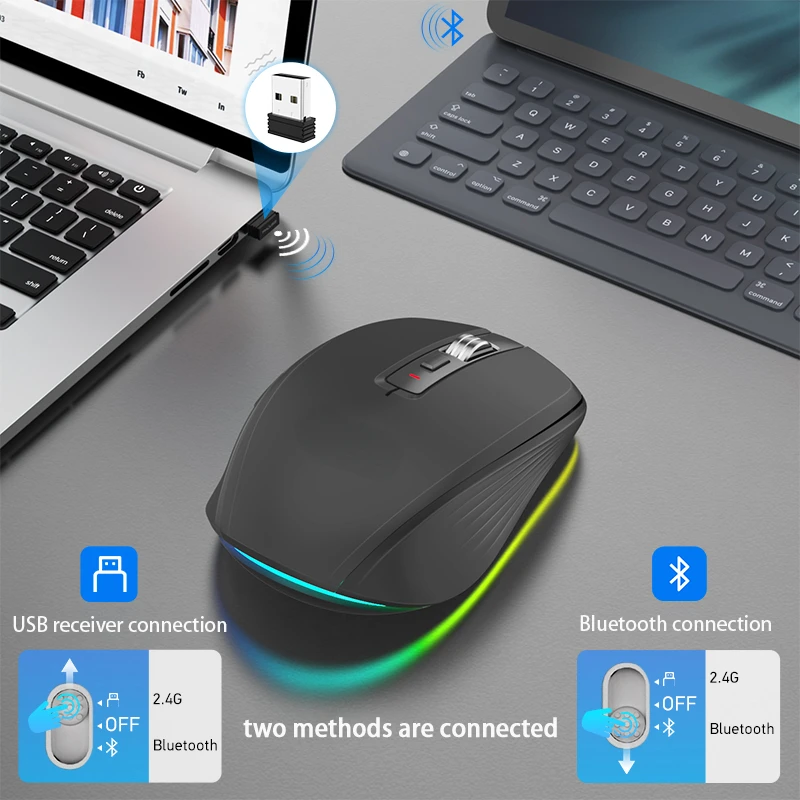 

Hot Sales Wireless Mouse USB Computer Mouse Silent Ergonomic Mouse 2400 DPI Optical Mause Gamer Noiseless Mouse For PC Laptop