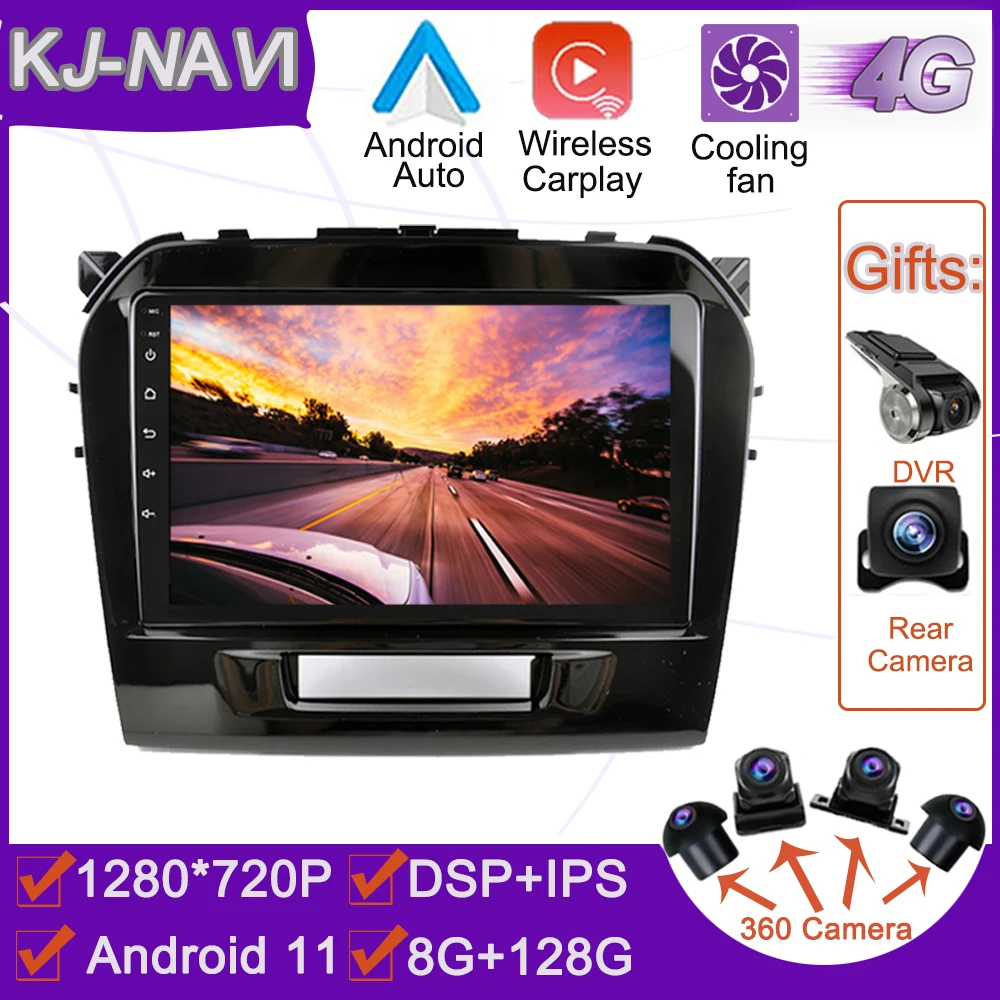$133.32 For Suzuki Vitara 2015-2019 9'' Android 11 Auto Car Radio Stereo Multimedia Video Audio Carplay Bluetooth Player Navigation GPS