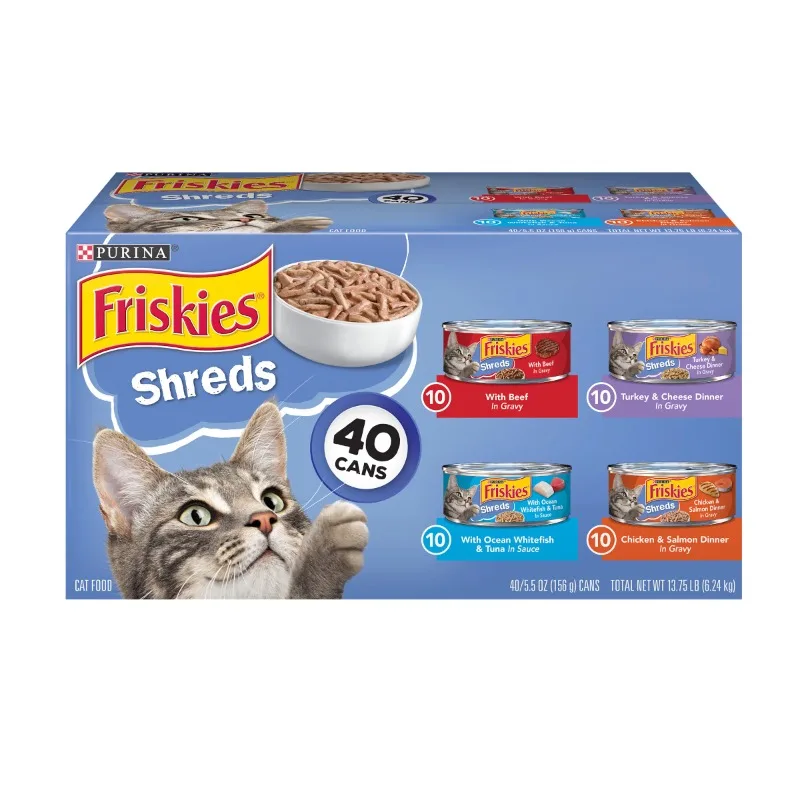 

Чипсы Purina Friskies, набор разнообразных мокрых блюд для кошек, банки 5,5 унции (40 упаковок)