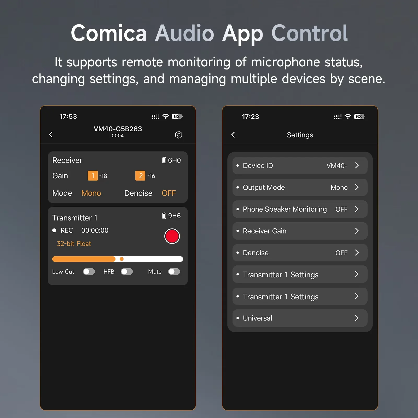 COMICA VM40 2.4G суперкардиоидный двухканальный беспроводной микрофон-пушка для