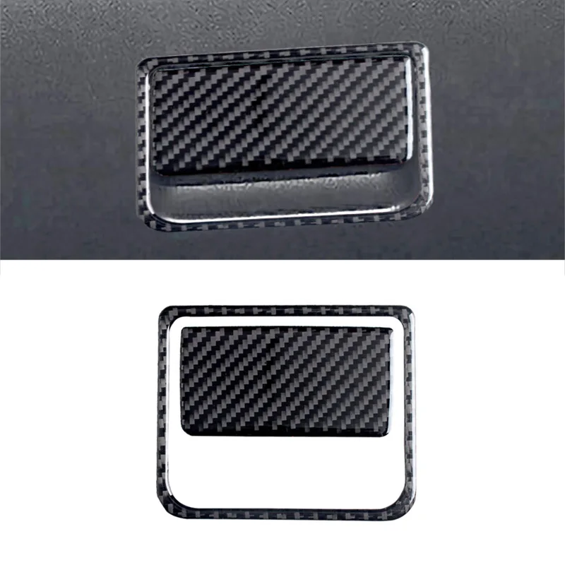 

Carbon Fiber Auto Co-pilot Storage Box Handle Decor Cover Trim Sticker For Mazda 3 Axela 2017-2018 Car inside Accessories
