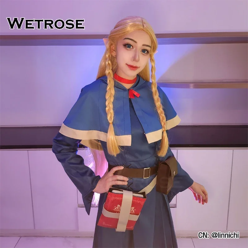 【Wetrose】Marcille Donato Косплей Вкусный костюм в Dungeon Food Marushiru Donatou Danjon Meshi Set Парик