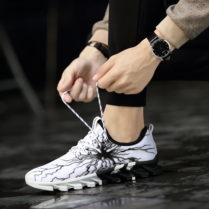 Men's sneaker Fashion Printed Sports Running Shoes light Breathable Outdoor Casual Shoes