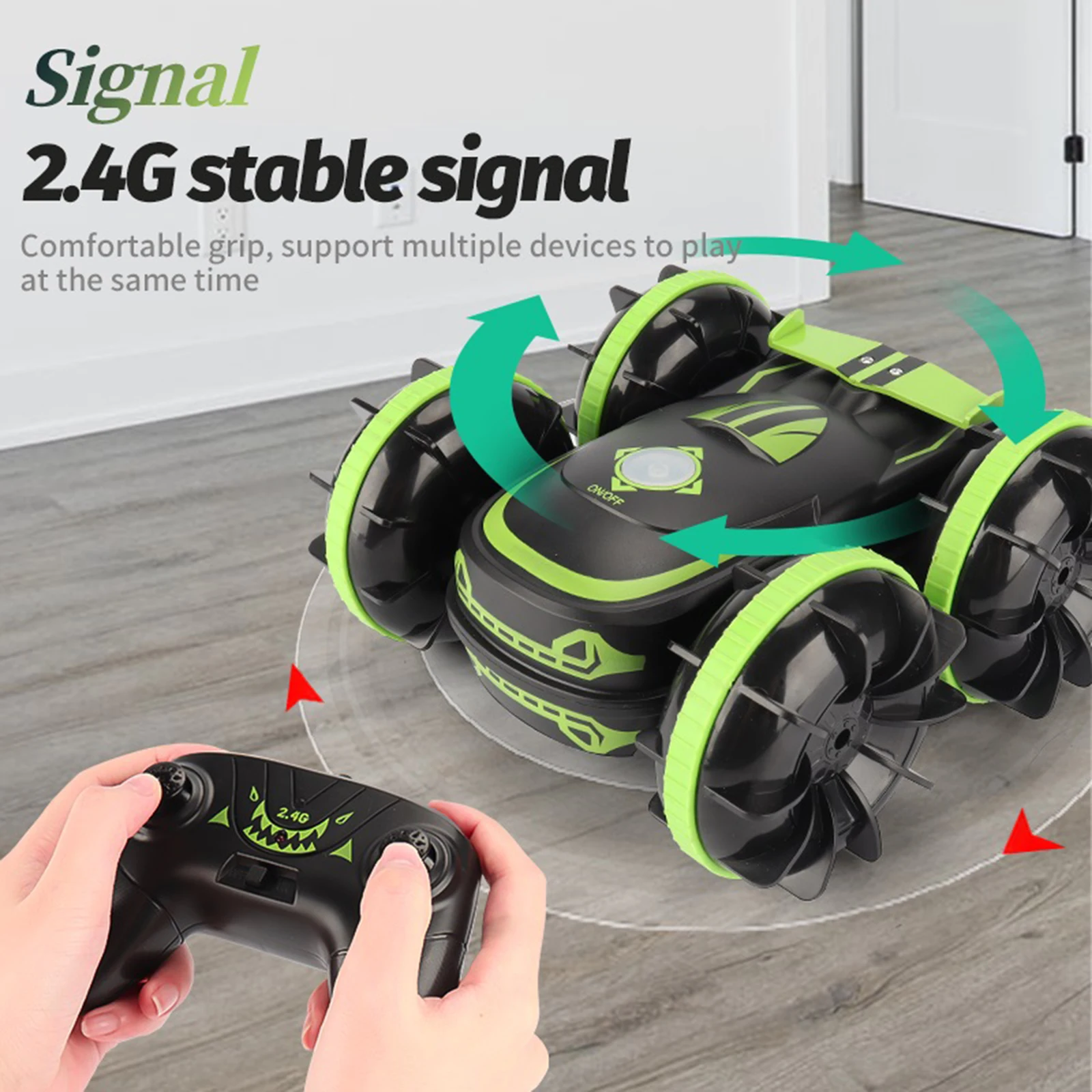 

Fast Remote Control Car 4wd RC Cars Off Road 4x4 Trucks Boats Mini Stunt Vehicles Kids Toys All Terrain Beach Pool Toys for Boys