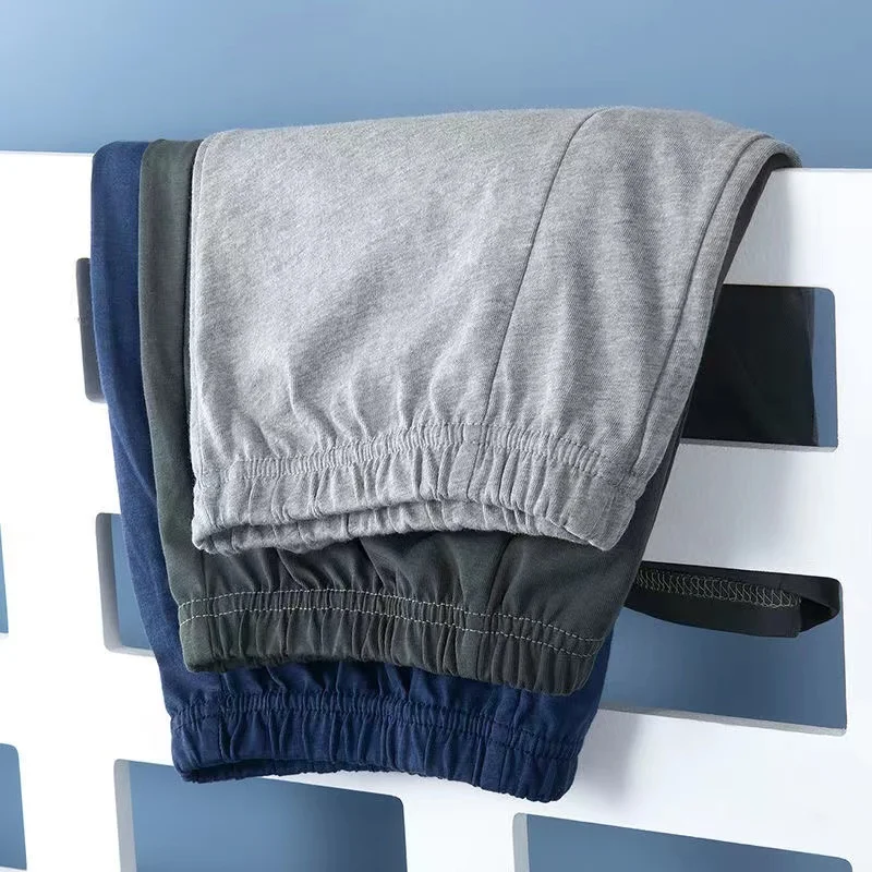 5Pcs/Lot Men's Underwear Boxer Mid Waist Four Corners Cotton Loose Breathable Shorts Quick Dry Plus Size 6xL-110kg Male Panties