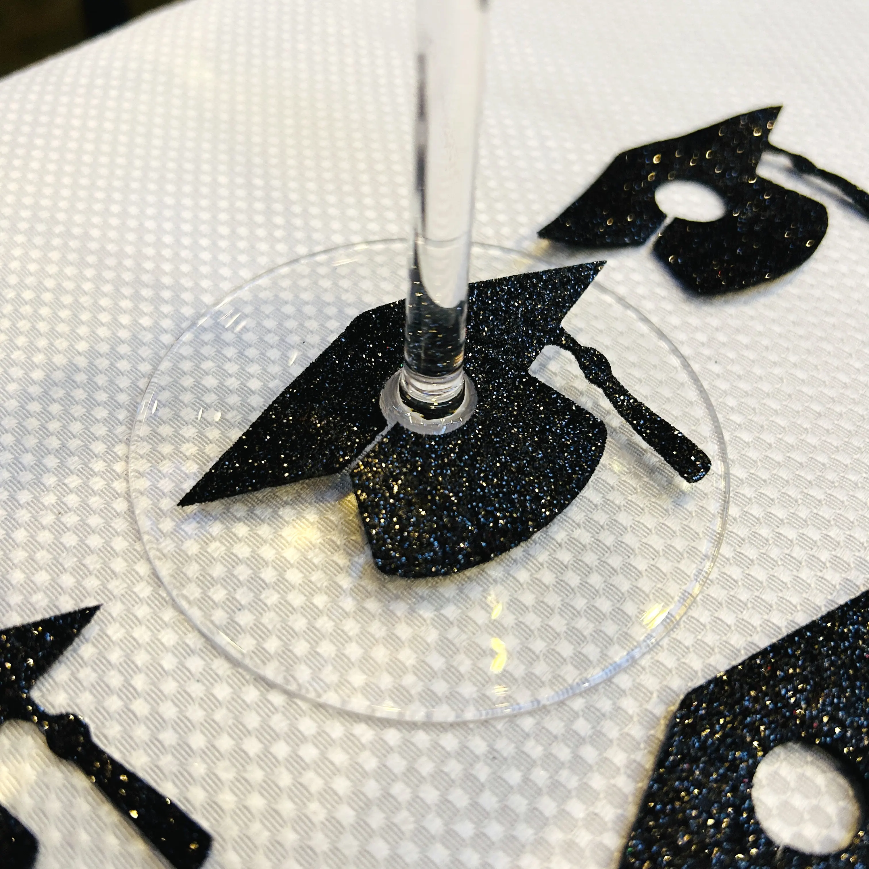 Маркеры для вина выпускного вечера бирки напитков блестящая фетровая резка