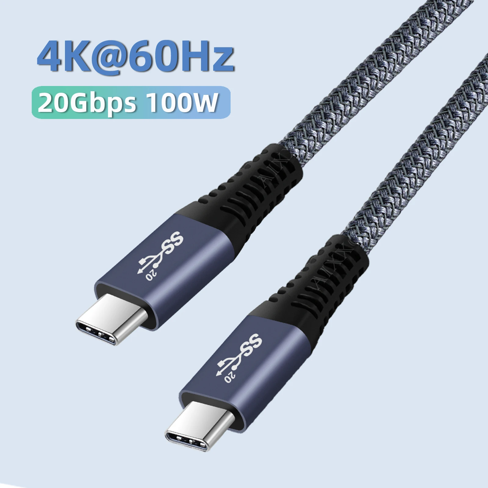 Кабель для монитора USB C - USB C 4K при 60 Гц, 100 Вт, 5 А, PD ...