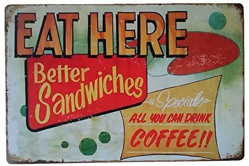 

Декоративный настенный плакат с текстом на английском» + городские съедобные сэндвичи, лучшие скидки, все вы можете пить кофе, кухню в винта...