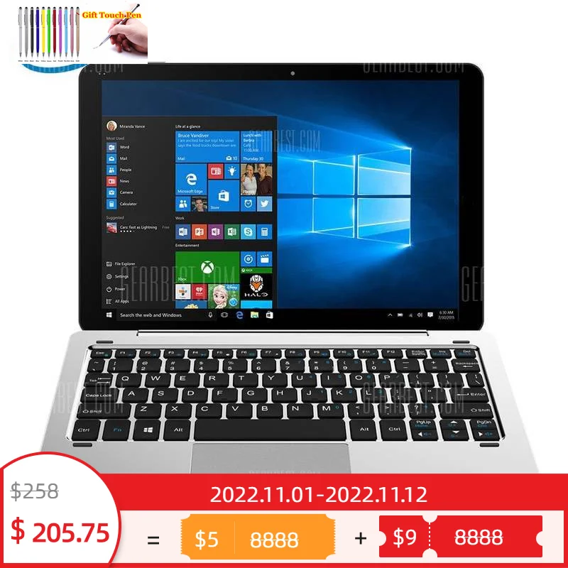 

New Sales 14.1 Inch Notebook 64 Bit 4GB DDR3L +64GB EMMC Windows 10 N3450 CPU 1920 x 1080 IPS Screen Quad Core WIFI