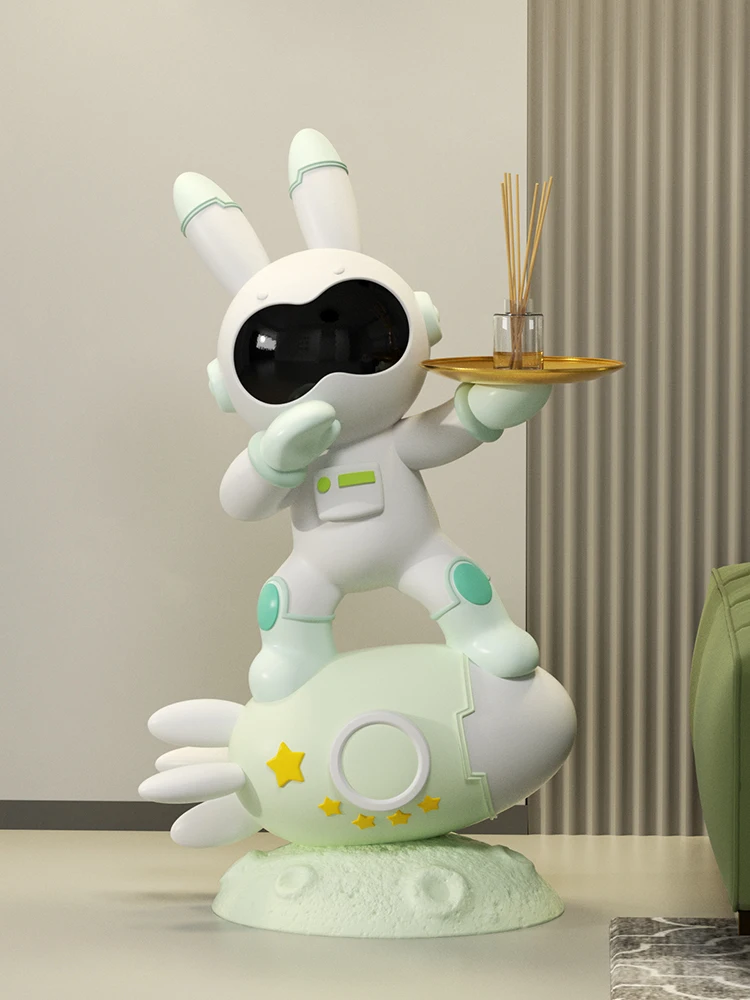 

2023 новый год космический кролик астронавт большое украшение для пола домашние аксессуары для гостиной ТВ кабинета светильник роскошный до...