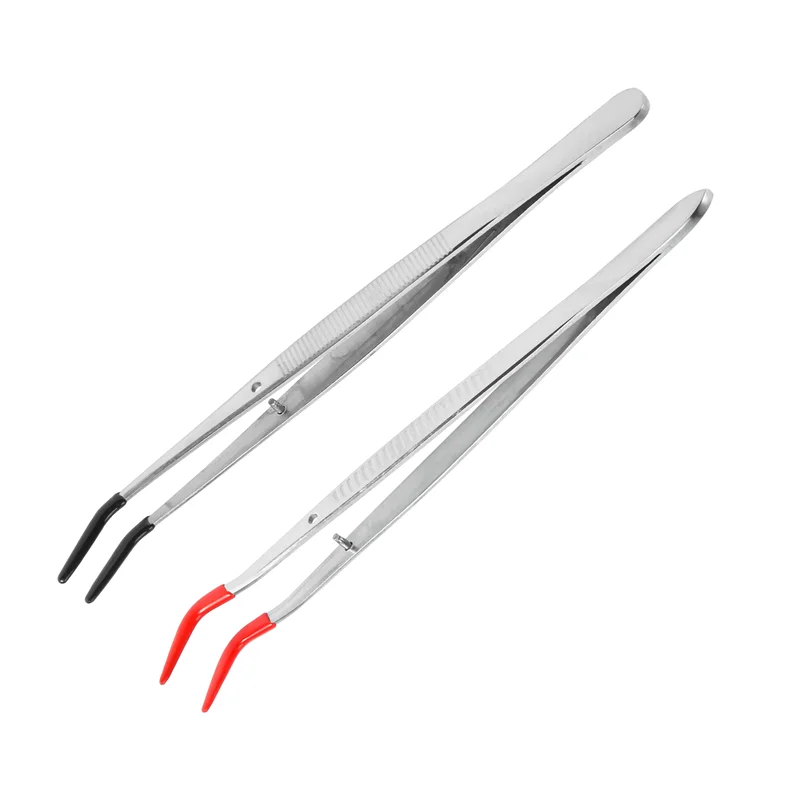 Пинцет изогнутый с резиновыми наконечниками 2 шт.