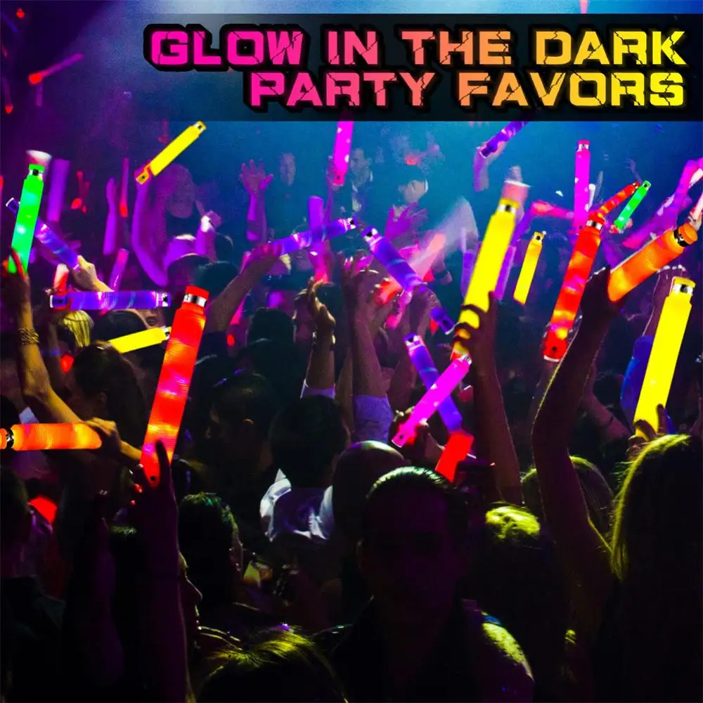 

Pull And Stretch Toys Plastic Portable Children Education Durable Glow In The Dark Birthday Gift Glow Sticks 3 Flashing Modes 6/