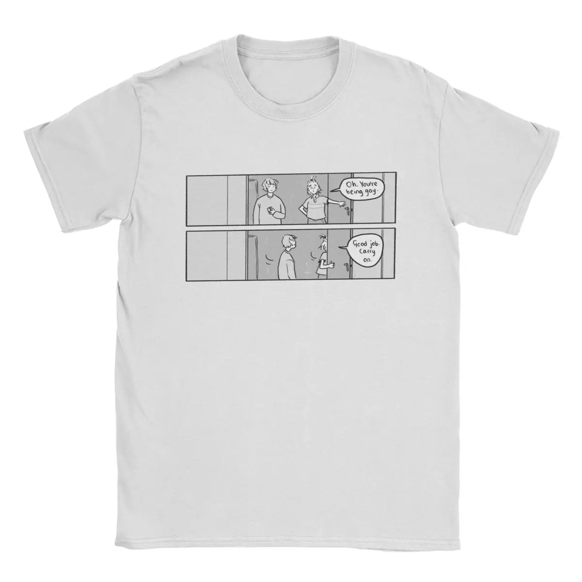 

Oh You're Being Gay Heartstopper T-Shirts for Men TV Show Vintage Cotton Tees O Neck Short Sleeve T Shirt Big Size Clothing