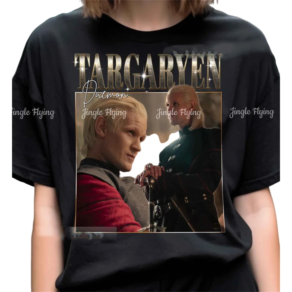 Ретро-футболка даэмон Таргариен винтажная рубашка футболка с персонажами фильма
