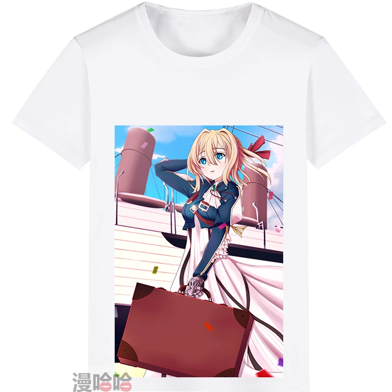 Violet Evergarden Gilbert Bougainvillea Cosplay Costume Adult Kids Child Short Sleeve T-shirt T shirt