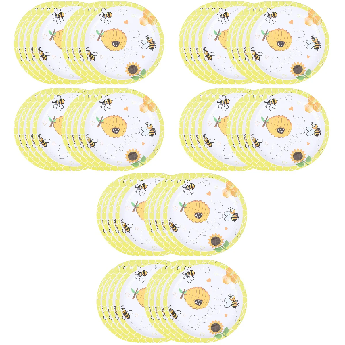 

48 шт., одноразовые тарелки для торта, 7 дюймов