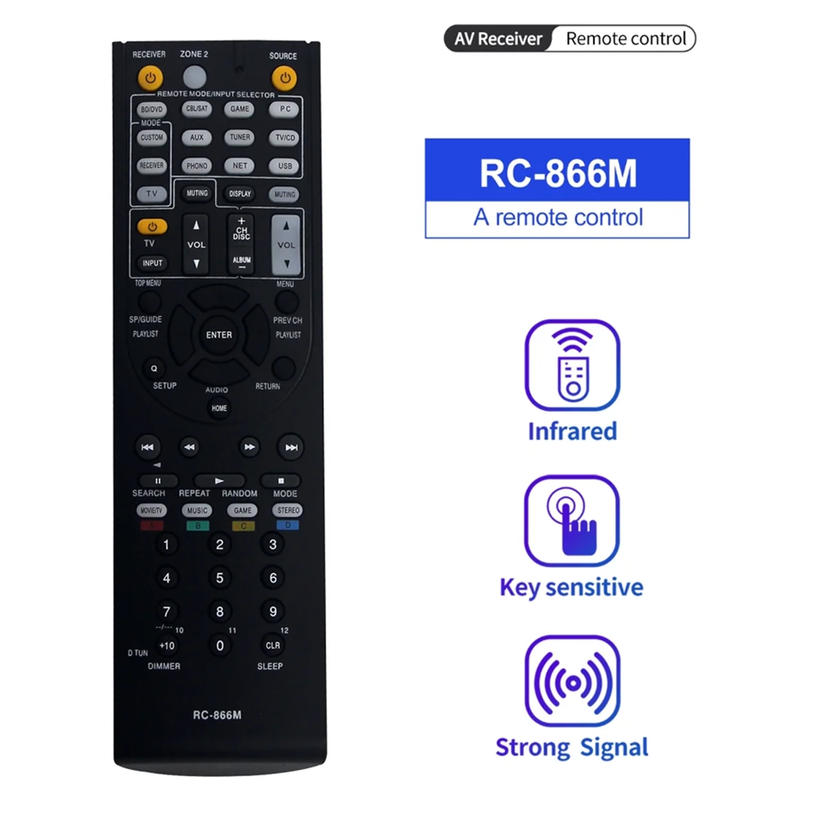 Пульт дистанционного управления для AV-ресивера Onkyo RC866M TX-NR626 HT-RC560 RC-868M HT-S5300 HT-S7300