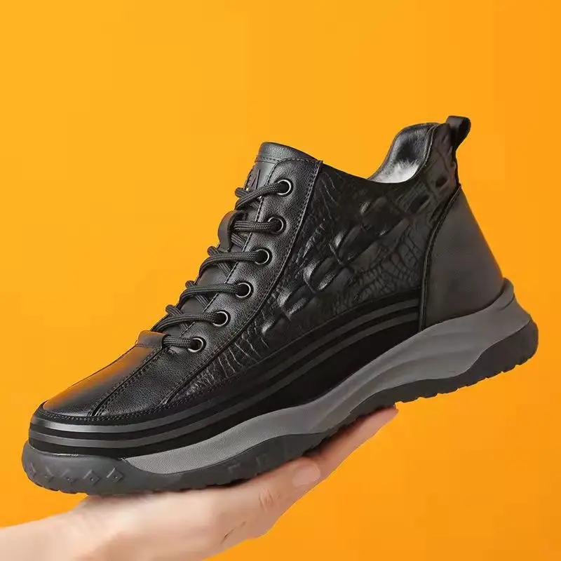 

Men Shoes Genuine Leather Wool Lining Winter Super Keep Warm Outdoor Ankle Boots Snow Boots Men's Casual Shoes