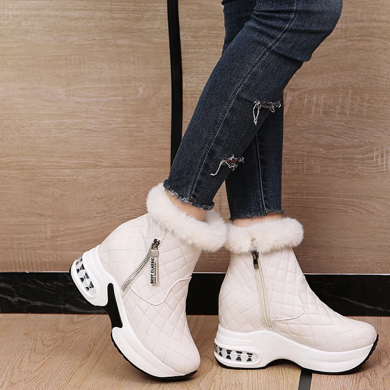 

Women Boots Snow Casual Zipper Ladies Shoes Platform Shoes Woman Keep Warm Women's Boots New Women Shoes Flat Winter Boots