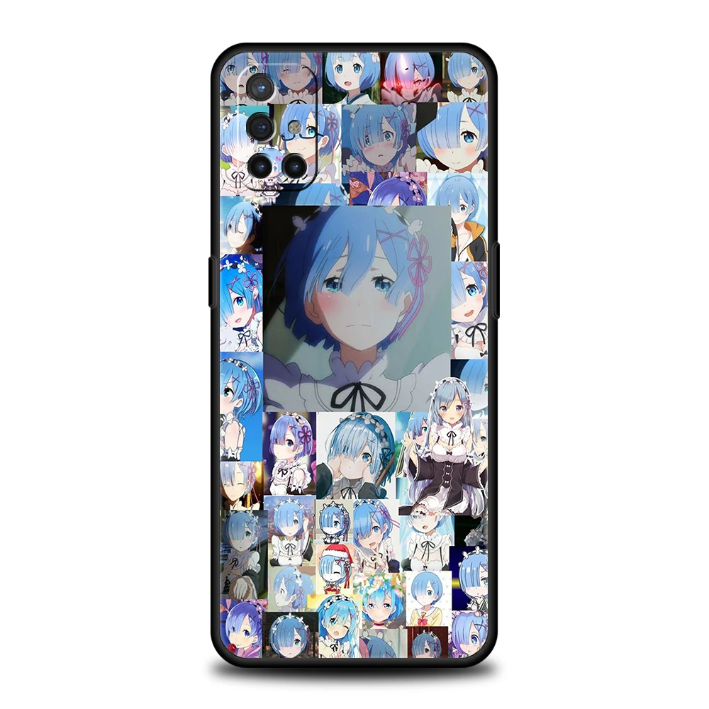 ram rem rezero luxury phone case for oneplus nord n100 n200 n10 10 7 8 9 7t 8t 9r 9rt ce 2 z pro 5g fundas silicone cover coque free global shipping