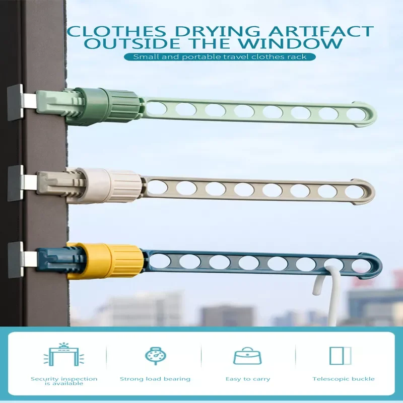 

Travel Portable Window Frame Clothes Hanger Portable Indoor Window Drying Rack Indoor Hanging Rack for Clothes