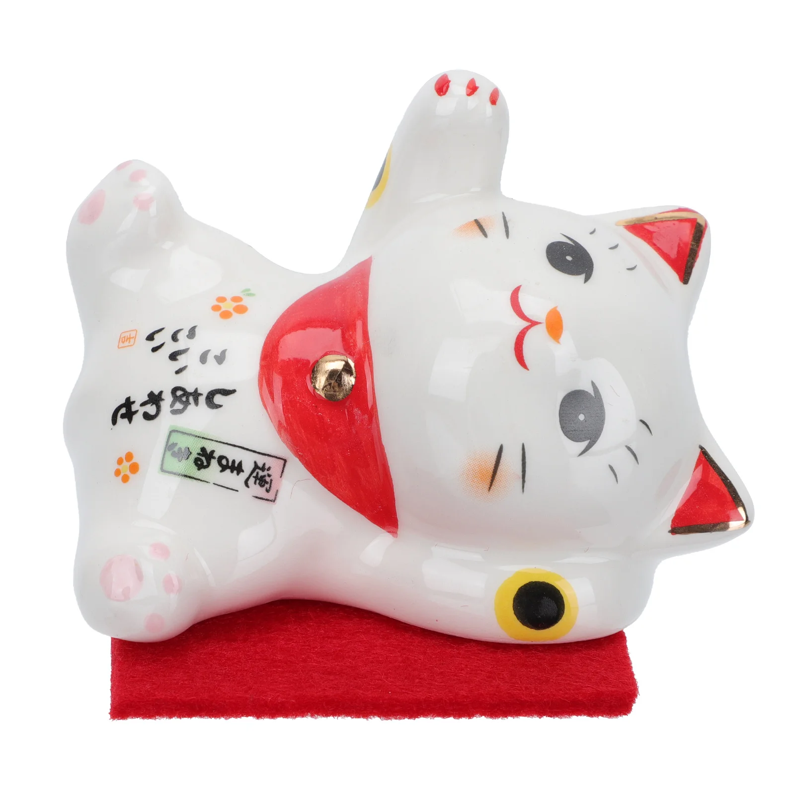 

Cat Lucky Fortune Statuefigurine Decor Maneki Neko Car Japanese Good Decoration Waving Porcelain Mini Animal Ornament Beckoning