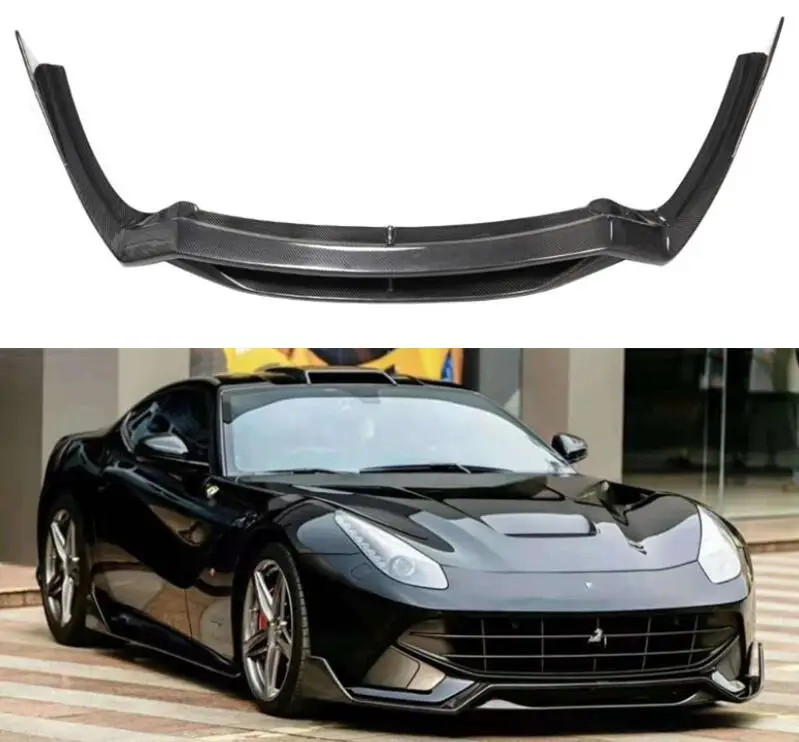 

REAL CARBON FIBER FORGED Front Bumper Lip Splitters Cup Flaps Cover For Ferrari F12 2013 2014 2015 2016