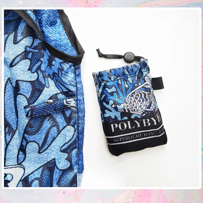 Нейлоновая Складная многоразовая сумка для покупок Polybye маленькая сумка-тоут