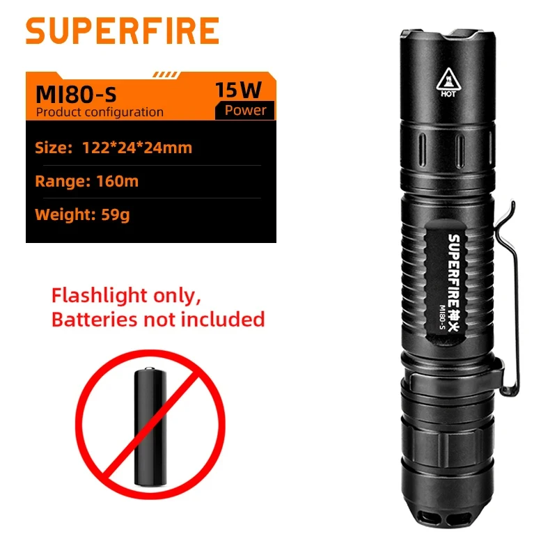 

SUPERFIRE MI80 тактический фонарик