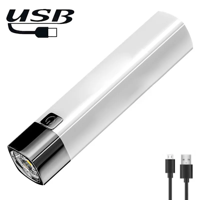 

Светодиодный фонарик с 3 режимами освещения, зарядка через USB, встроенный литий-ионный аккумулятор 18650, светодиодный фонарик для кемпинга, по...