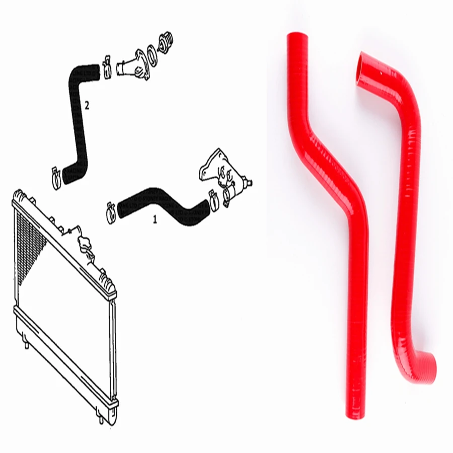 

FOR Racing Toyota Celica 2.0 GT (ST202) Silicone Radiator Coolant Hose Kit (2Pcs)